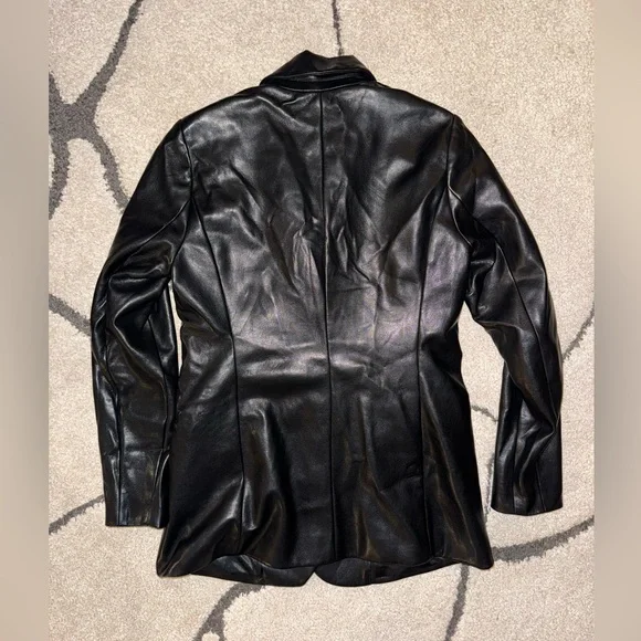 Abercrombie & Fitch Vegan Leather Blazer - Picture 8 of 8